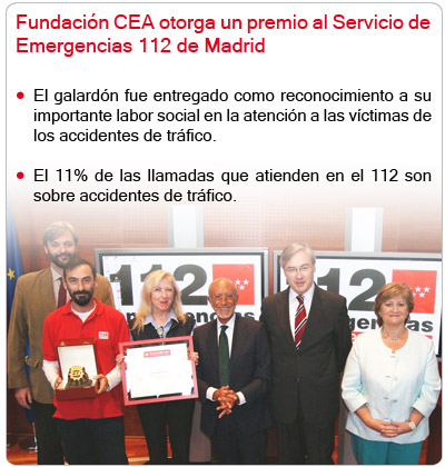 Fundación CEA premia al Servicio de Emergencias 112 de Madrid