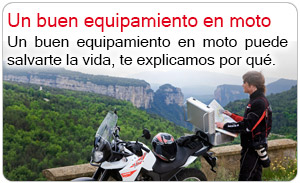 Un buen equipamiento en moto