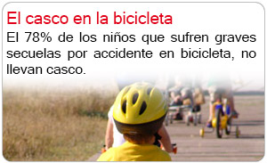 El casco en la bicicleta