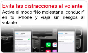 Evita las distracciones al volante