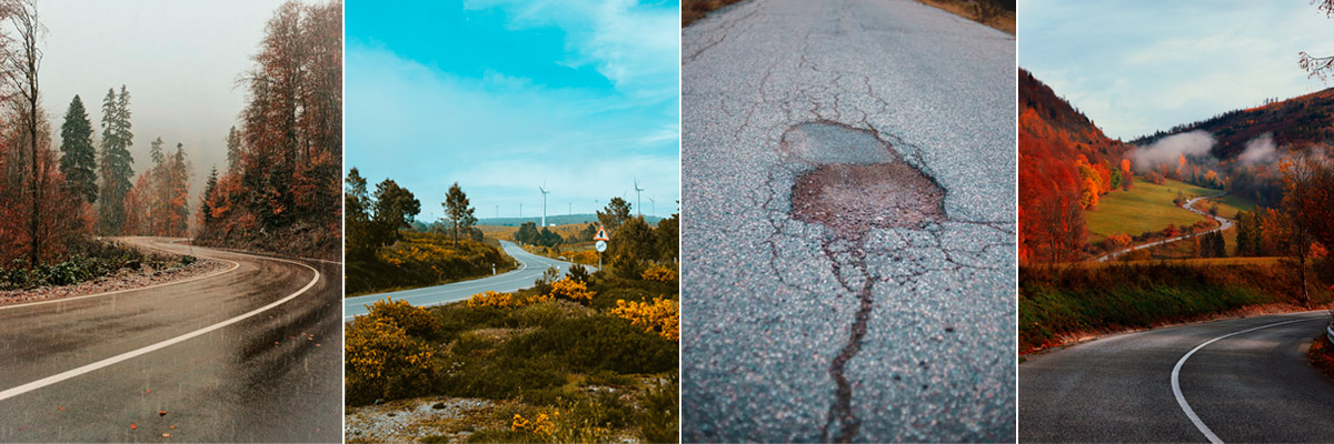 Carreteras en mal estado o señales defectuosas