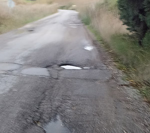 Cádiz - Jerez de la Frontera - CA 5034 - Barriada de los Majadales - Mal estado de la carretera