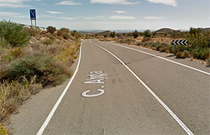 Alicante - Arcén bajada Maigmo - Mal estado de la carretera