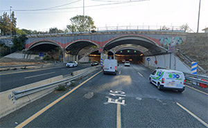 Málaga - A7 túnel de San José - Mal estado de la carretera