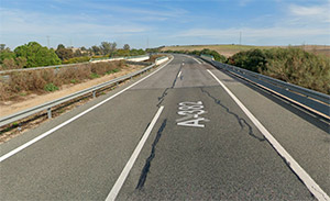 Cádiz - Jerez de la Frontera con Arcos de la Frontera - Mal estado de la carretera