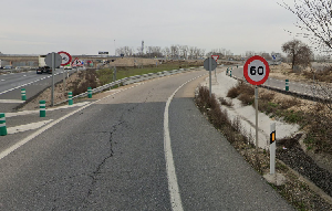 Madrid - Km 30 - Salida hacia Casarrubuelos - Mal estado de la carretera