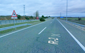 Madrid - R2 sentido Guadalajara - Mal estado de la carretera