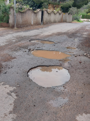 Valencia - Albalat dels Tarongers - Mal estado de la carretera