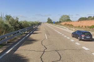 Zamora - N6 - Tramo de Pobladura del Valle a Benavente - Mal estado de la carretera